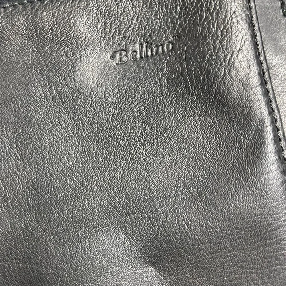 Bellino Black Soft Leather Business office Bag Adjustable Strap